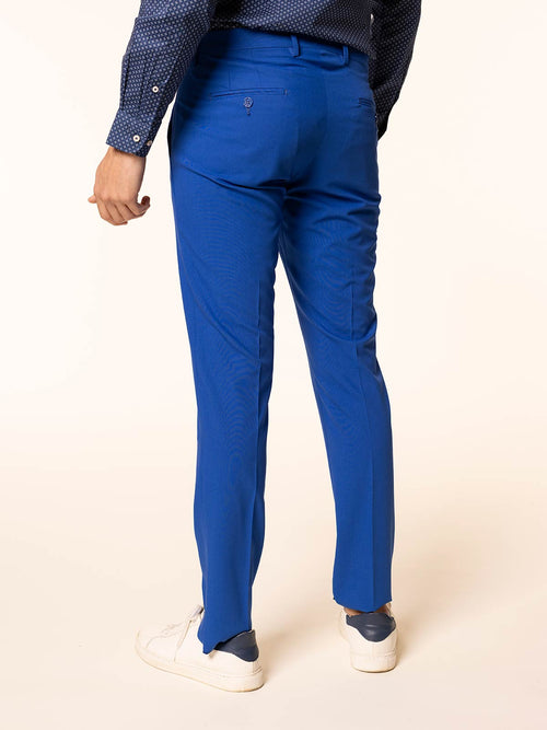 Pantaloni chino in tessuto misto|Colore:Royal