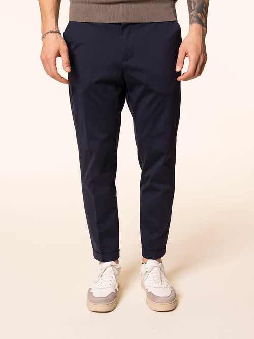 Pantaloni chino in nylon|Colore:Blu