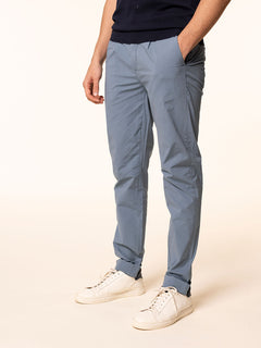 Pantaloni chino in cotone|Colore:Azzurro