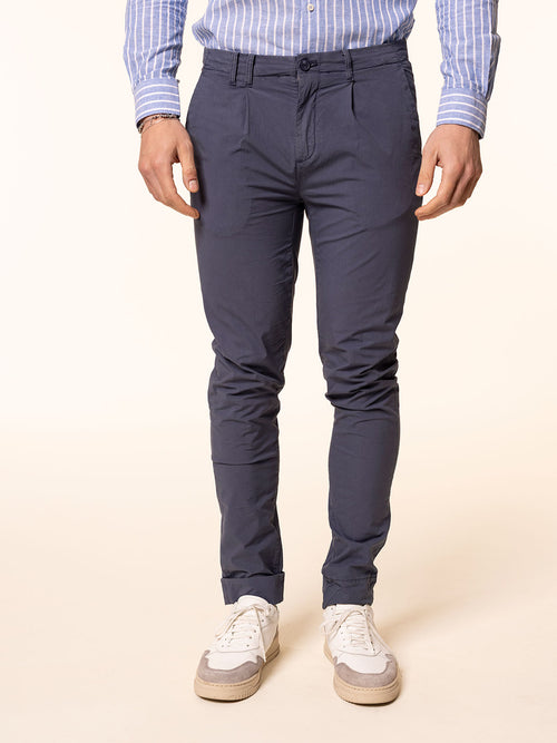 Pantaloni chino in cotone|Colore:Blu chiaro