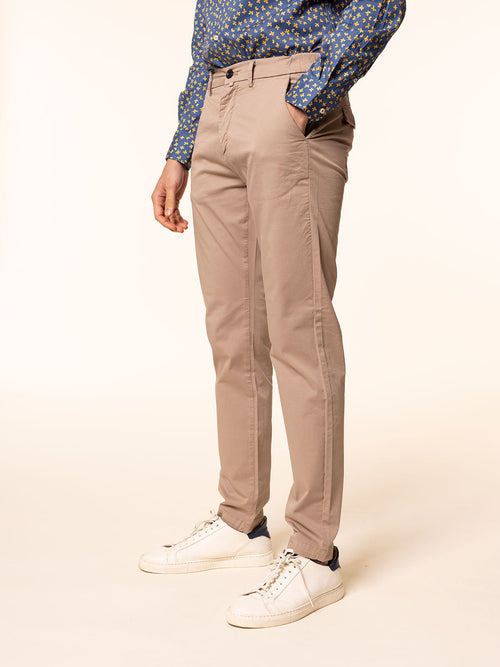 Pantaloni chino in cotone|Colore:Beige