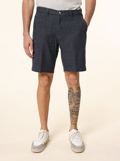 Bermuda lino cotone|Colore:Blu