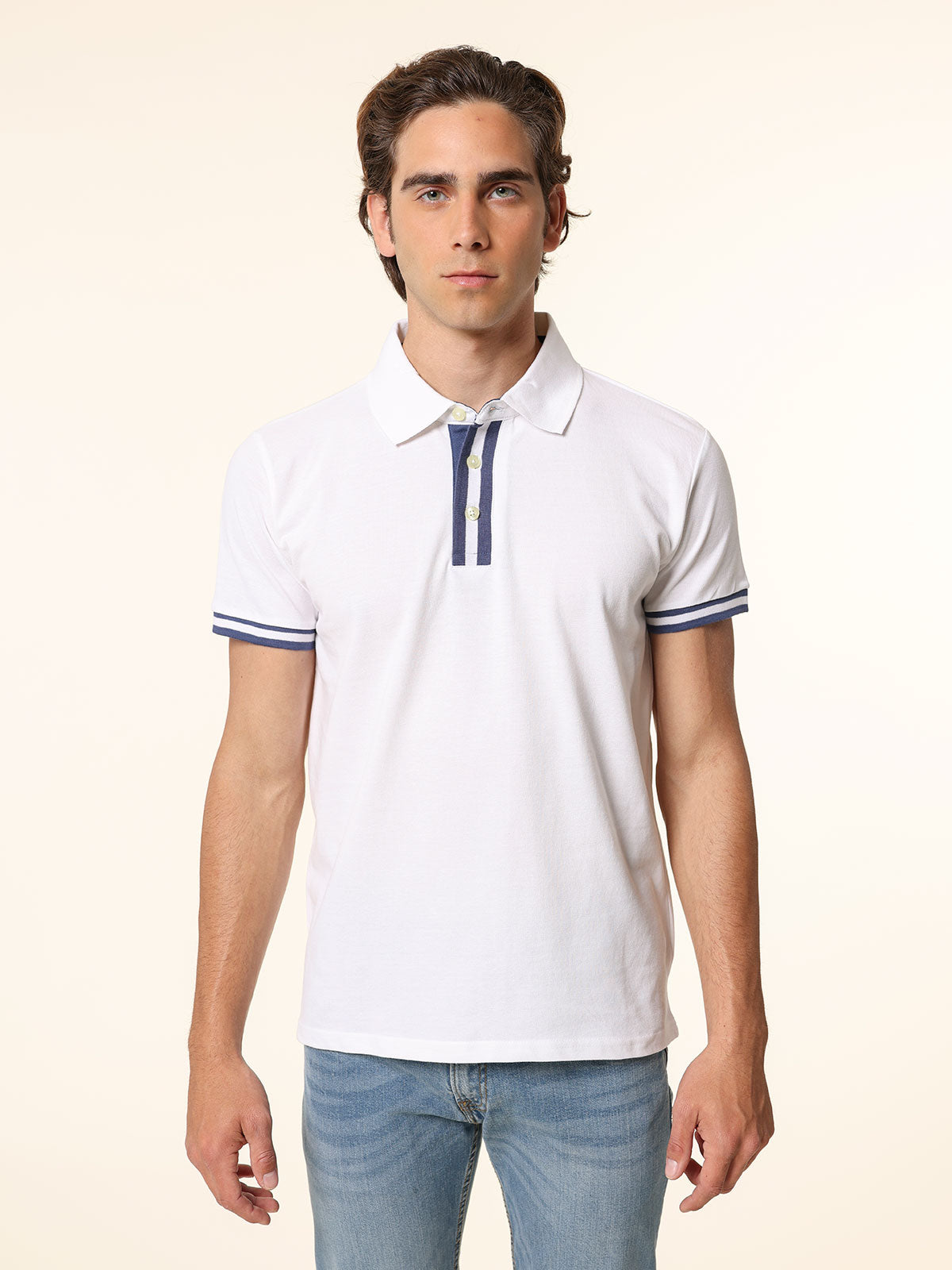 Polo in cotone|Colore:Bianco