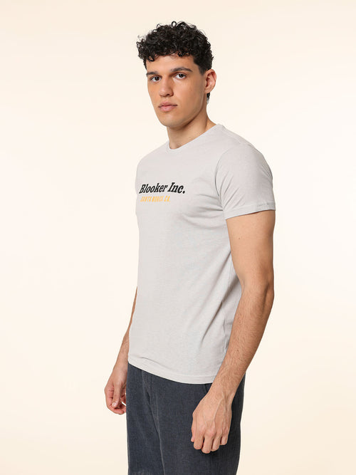 T-Shirt in cotone stampa logo|Colore:Perla