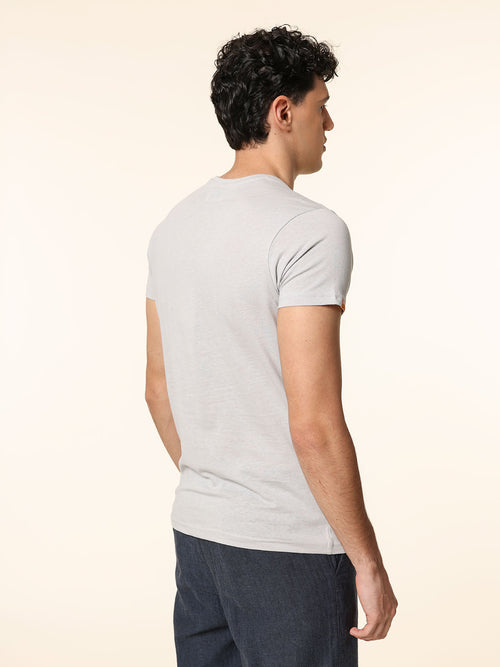T-Shirt in cotone stampa logo|Colore:Perla