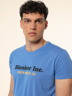 T-Shirt in cotone stampa logo|Colore:Royal