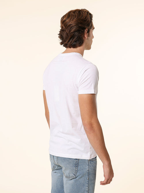 T-Shirt in cotone stampa logo|Colore:Bianco
