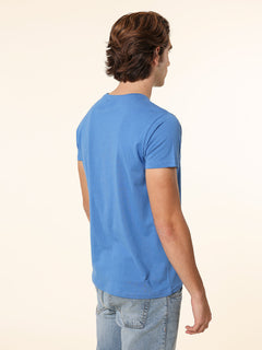 T-Shirt in cotone stampa logo|Colore:Royal