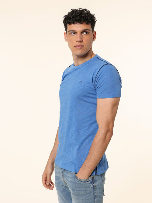 T-Shirt bordi contrasto|Colore:Royal