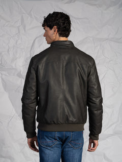 Giubbotto ecopelle|Colore:Moro