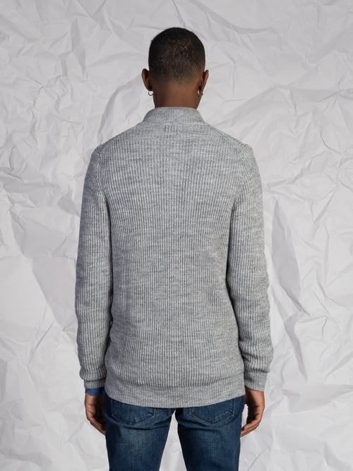 Cardigan a coste|Colore:Grigio