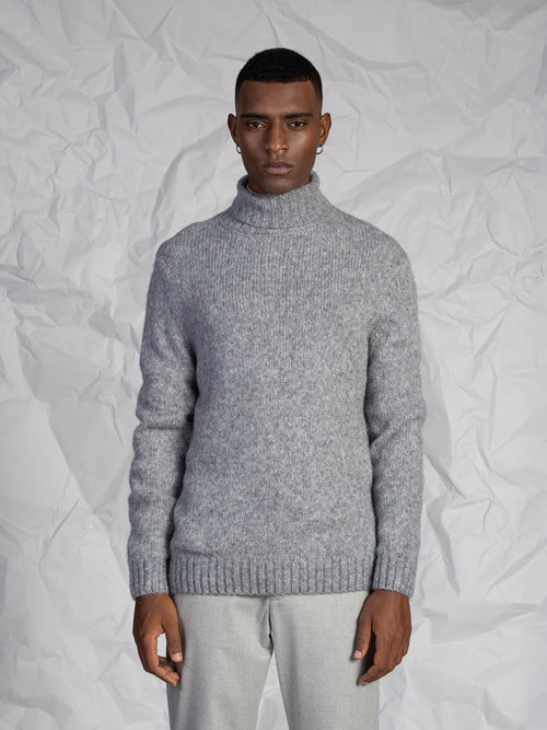 Maglia collo alto|Colore:Grigio