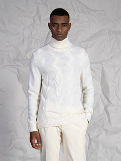 Maglia collo alto|Colore:Panna