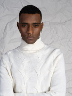 Maglia collo alto|Colore:Panna