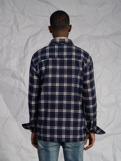 Overshirt a quadri|Colore:Blu