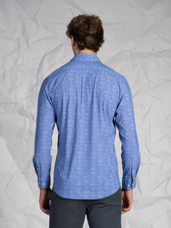 Camicia fantasia blu|Colore:Fantasia 1