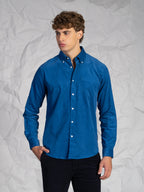 Camicia velluto millerighe|Colore:Denim