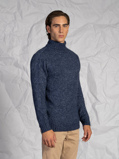 Maglia collo alto|Colore:Blu