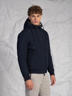 Giubbotto con cappuccio|Colore:Blu