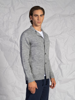 Cardigan con bottoni|Colore:Grigio