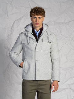 Giubbotto in panno|Colore:Ghiaccio