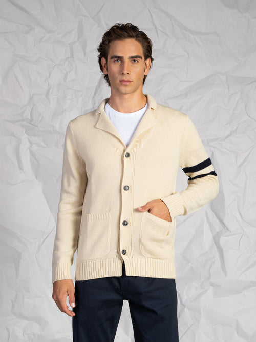 Cardigan con bottoni|Colore:Beige chiaro