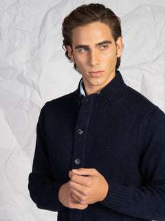 Cardigan con bottoni|Colore:Blu