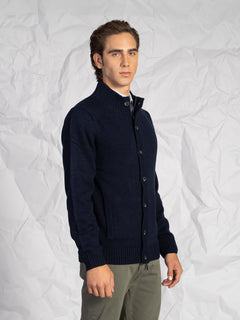 Cardigan con bottoni|Colore:Blu