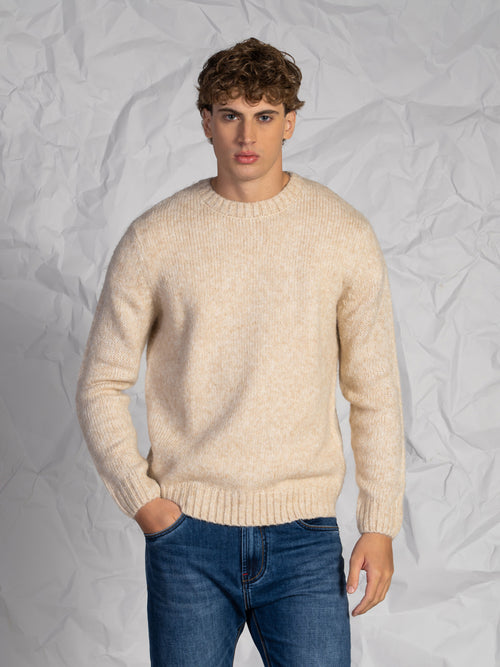 Maglia girocollo|Colore:Beige