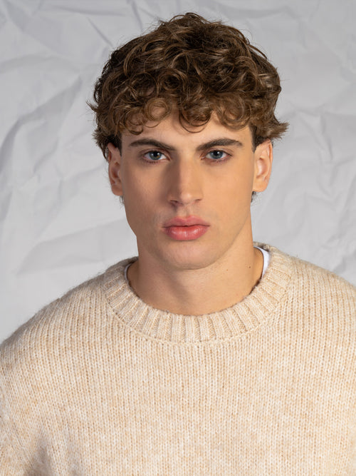 Maglia girocollo|Colore:Beige