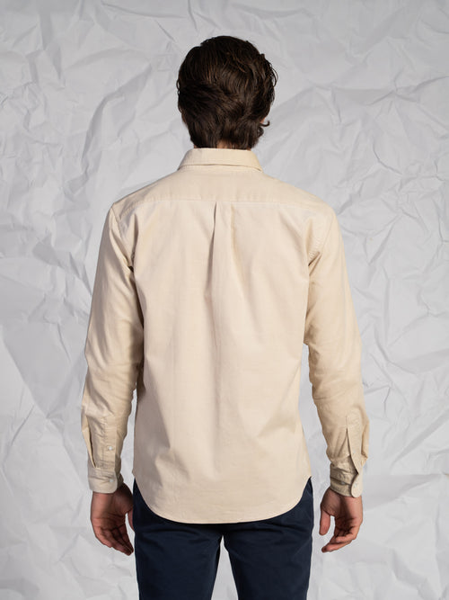 Camicia velluto millerighe|Colore:Beige