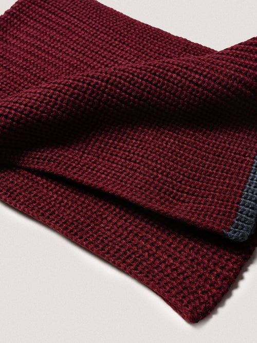 Sciarpa bordo contrasto colore|Colore:Bordeaux