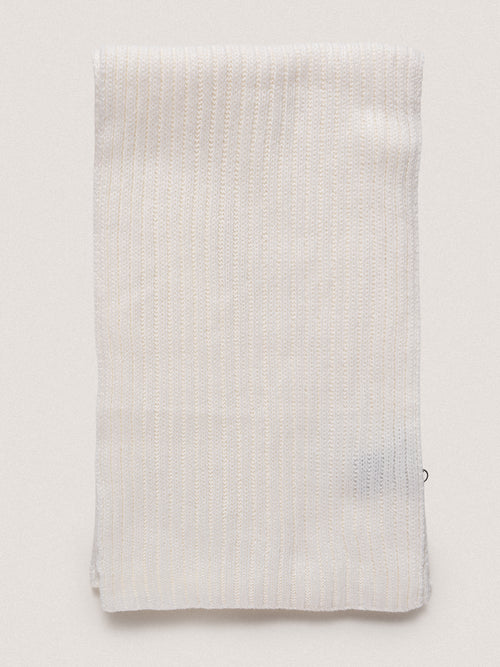 Sciarpa a coste larghe|Colore:Panna