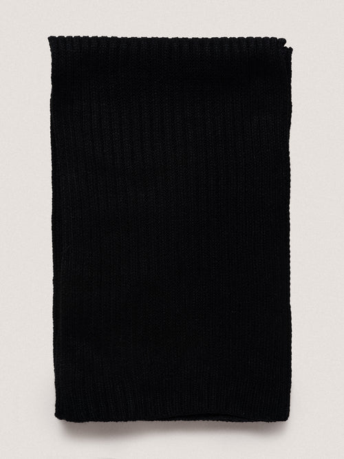 Sciarpa a coste larghe|Colore:Nero