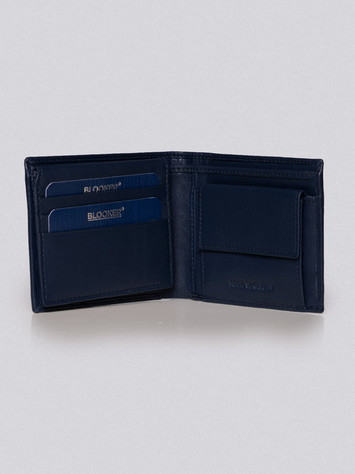 Portafoglio in pelle|Colore:Blu