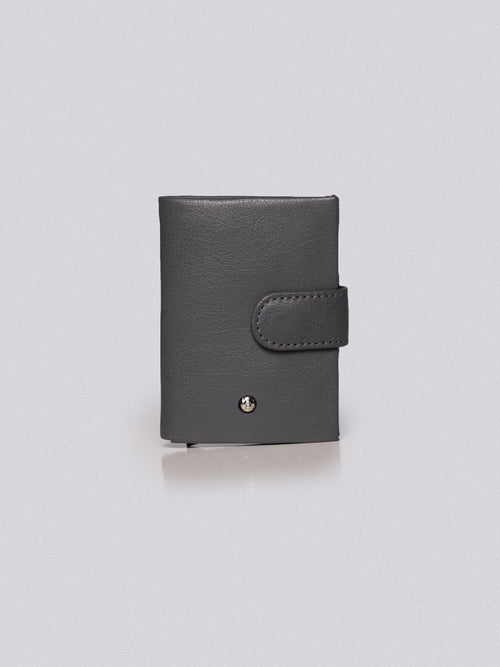 Portafoglio in pelle|Colore:Grigio