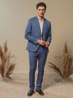 Abito uomo in tessuto misto|Colore:Celeste