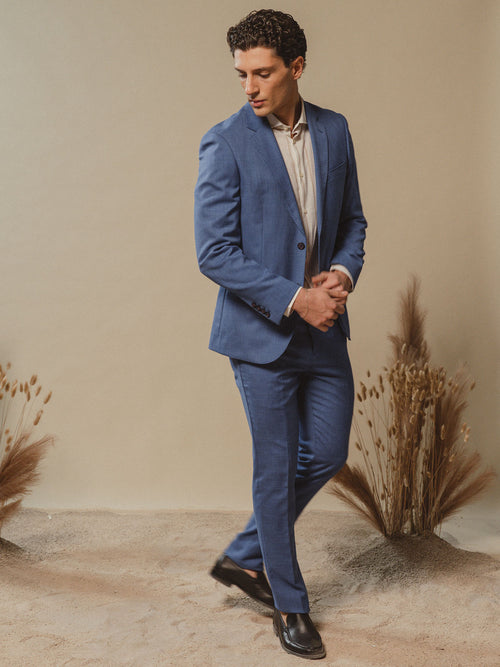 Abito uomo in tessuto misto|Colore:Blu