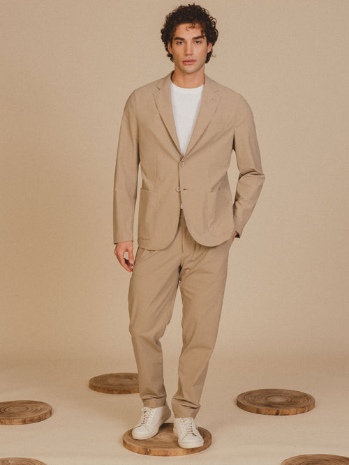 Giacca smart tessuto tecnico|Colore:Beige