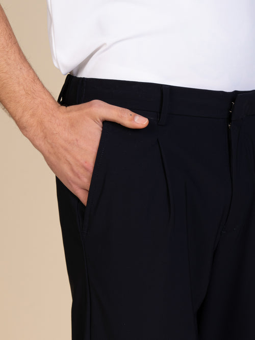 Pantaloni tessuto tecnico|Colore:Blu