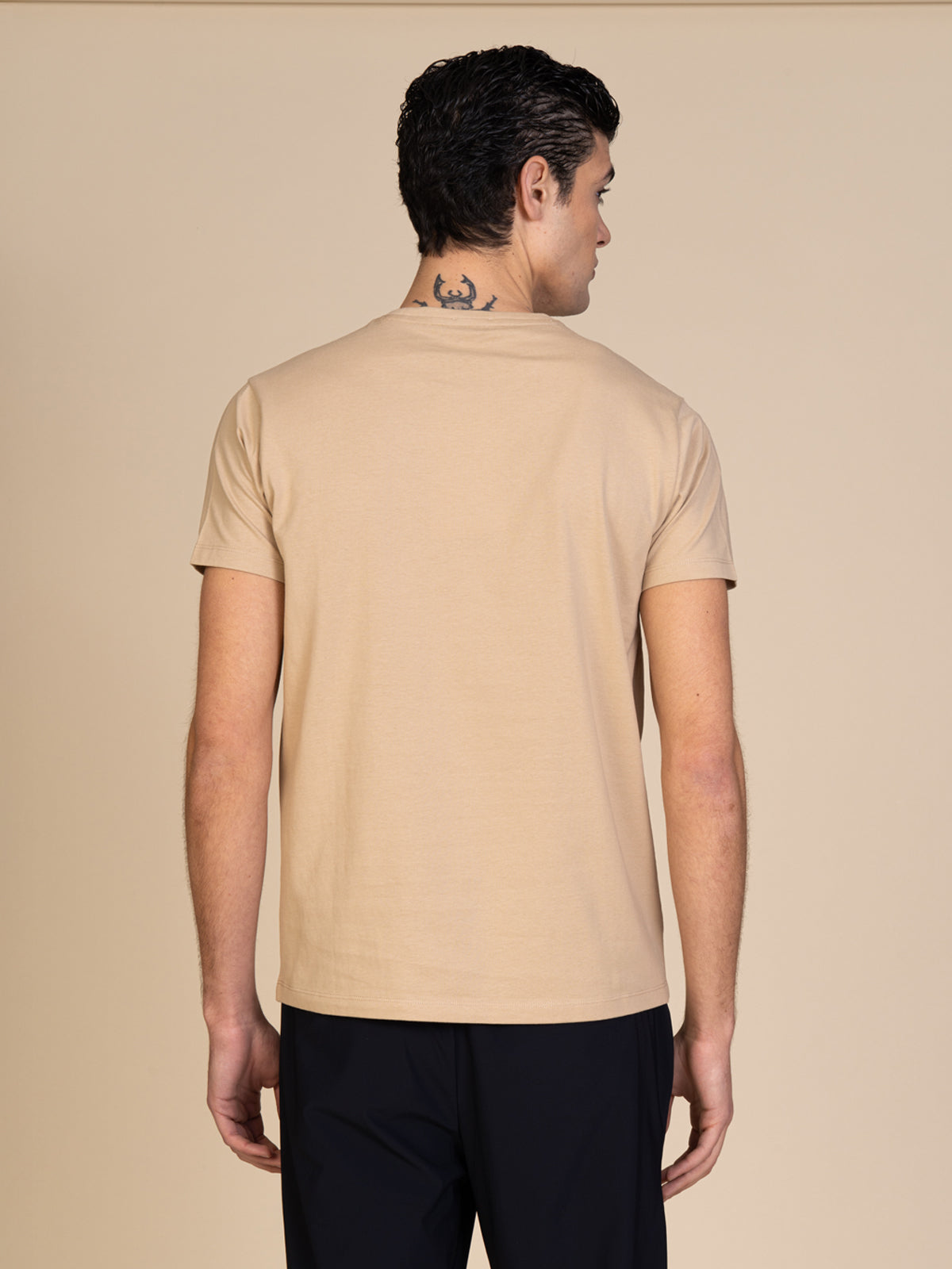 T-Shirt con taschino|Colore:Beige