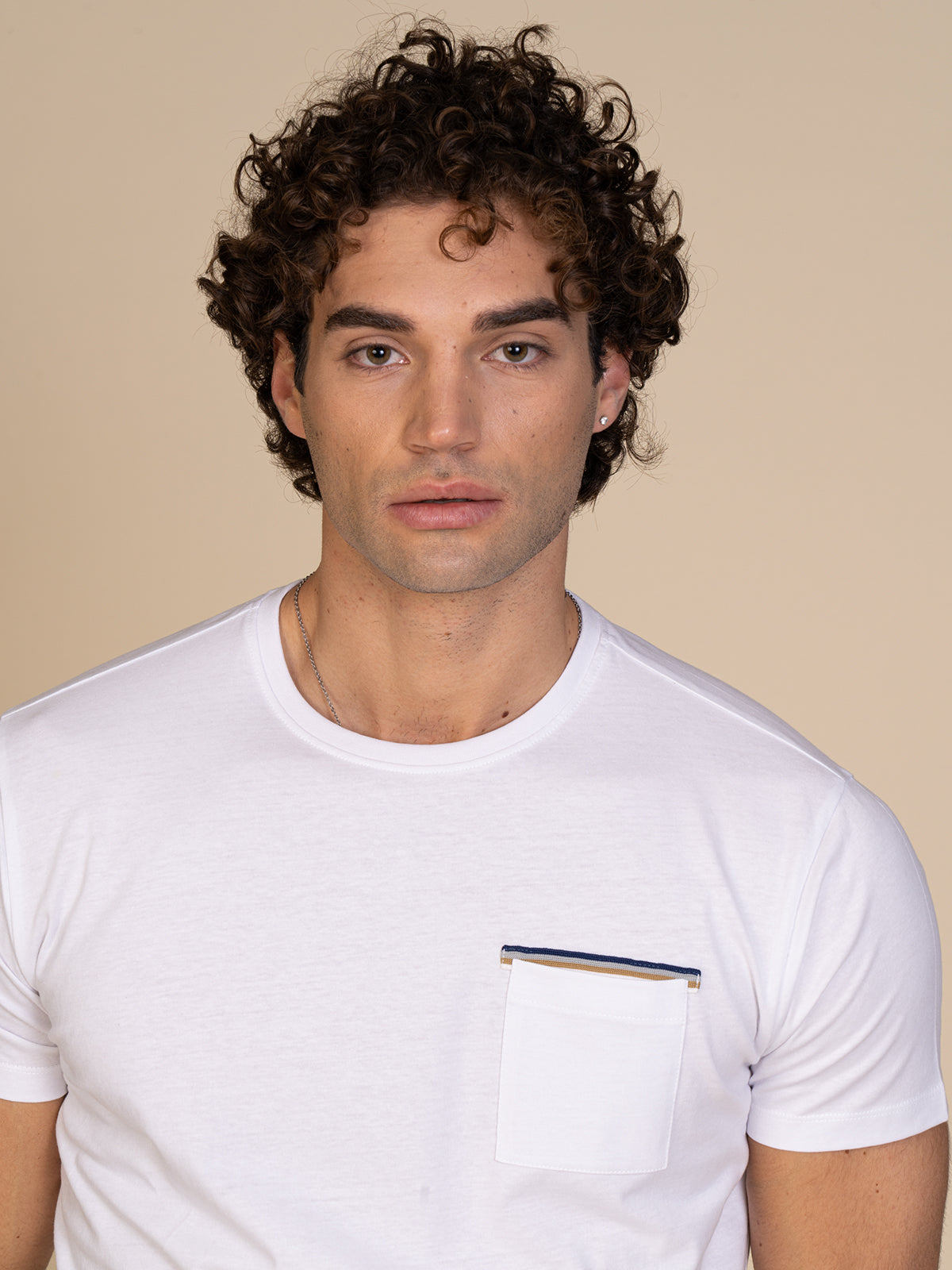 T-Shirt con taschino|Colore:Bianco