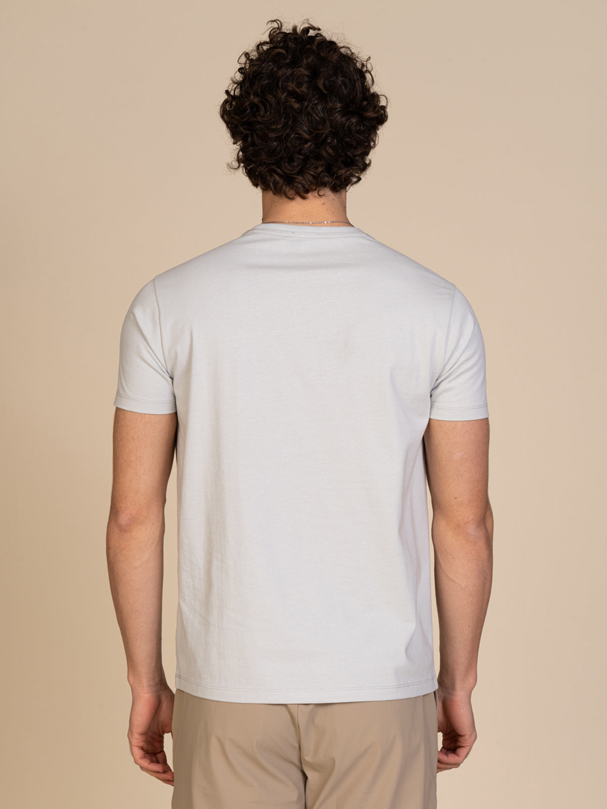 T-Shirt con taschino|Colore:Perla