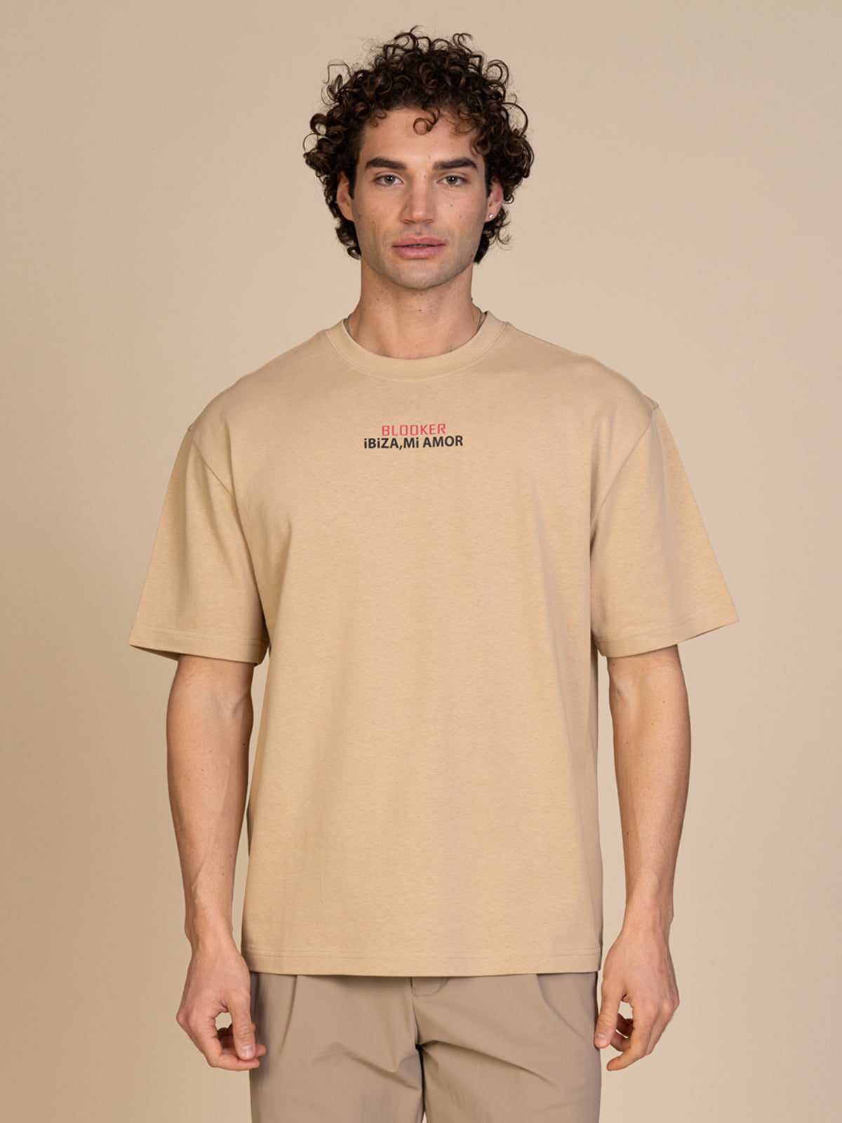T-Shirt con stampa|Colore:Beige