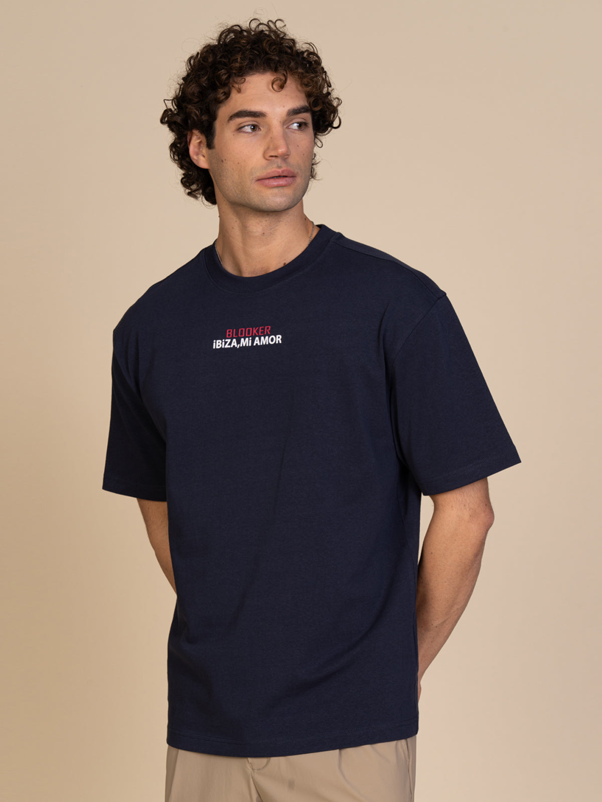 T-Shirt con stampa|Colore:Blu