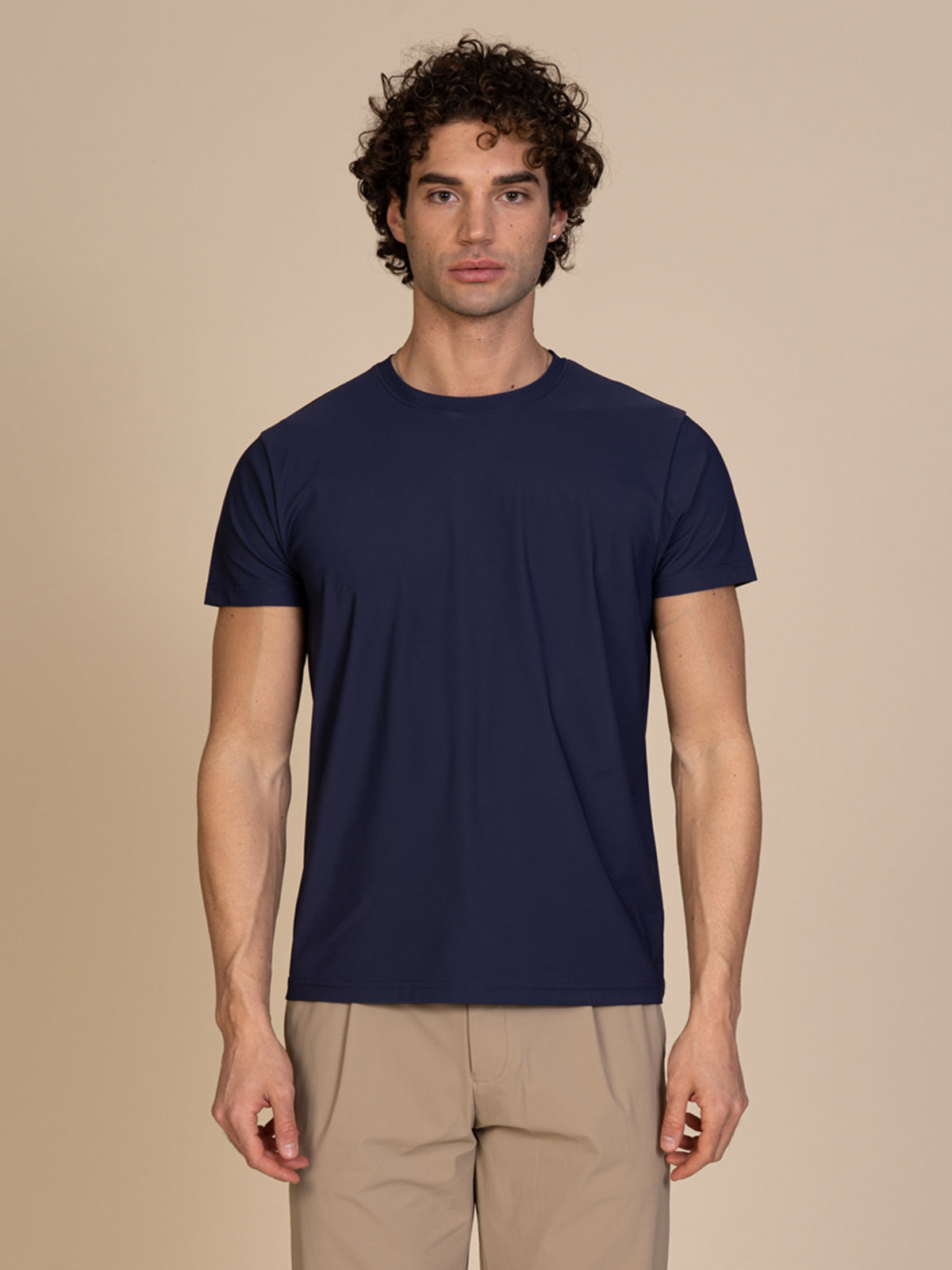 T-Shirt in tessuto tecnico|Colore:Blu