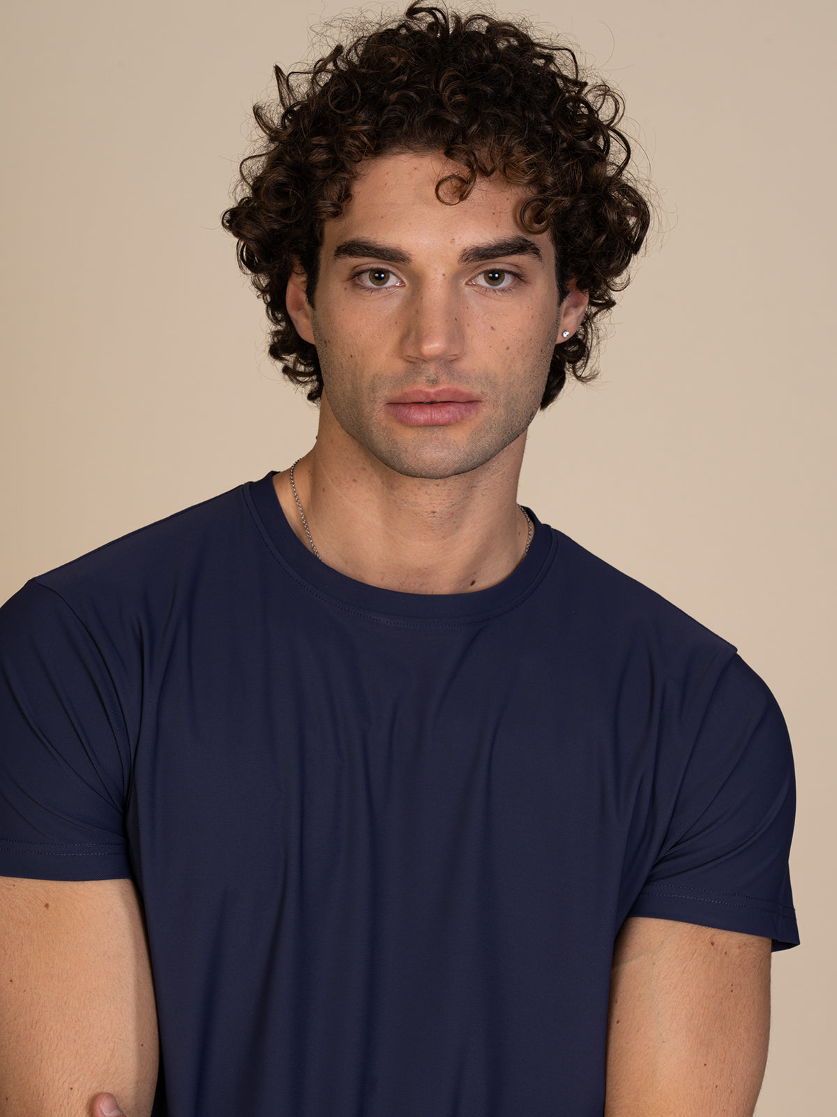 T-Shirt in tessuto tecnico|Colore:Blu