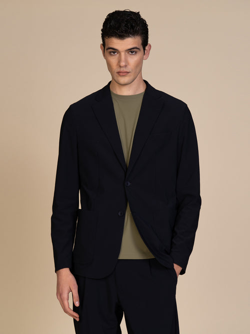 Giacca smart tessuto tecnico|Colore:Blu