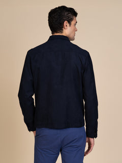 Giubbotto bomber effetto scamosciato|Colore:Blu