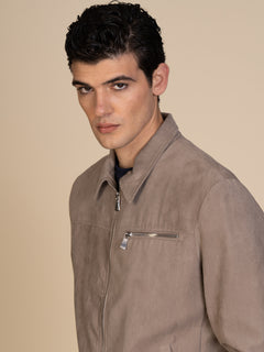 Giubbotto bomber effetto scamosciato|Colore:Sabbia